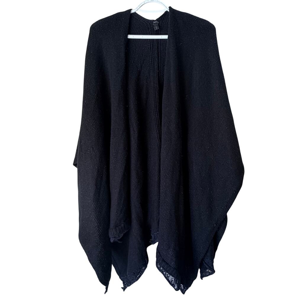 Lane Bryant Poncho Black Size 1X (Approximate Guess, No Size Tag)